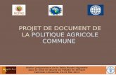 Projet de document de la  politique Agricole Commune
