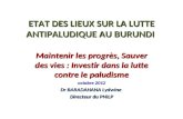 ETAT DES LIEUX SUR  LA LUTTE ANTIPALUDIQUE AU BURUNDI