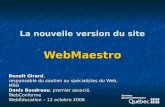 La nouvelle version du site WebMaestro