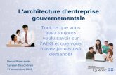 L’architecture d’entreprise gouvernementale