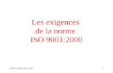 Les exigences  de la norme  ISO 9001:2000