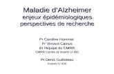 Maladie d’Alzheimer enjeux épidémiologiques perspectives de recherche