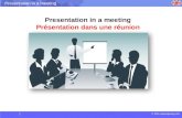 Presentation  in a  meeting P résentation dans une réunion