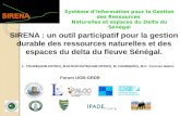 Système d’Information pour la Gestion des Ressources  Naturelles et espaces du Delta du Sénégal