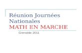 Réunion Journées Nationales MATH EN MARCHE