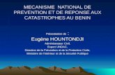 MECANISME  NATIONAL DE PREVENTION ET DE REPONSE AUX CATASTROPHES AU BENIN