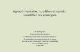 Agroalimentaire, nutrition et santé :  identifier les synergies Dr Ballayram