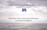 Articulation mathématiques / biotechnologies
