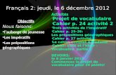 Français  2:  jeudi , le 6  décembre  2012