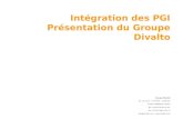 Intégration des PGI Présentation  du Groupe  Divalto