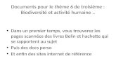 Documents pour le thème 6 de troisième : Biodiversité et activité humaine ..