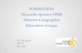 FORMATION Nouvelle épreuve DNB Histoire-Géographie Education civique