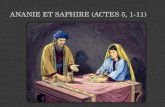 Ananie et  Saphire  ( Actes 5, 1-11 )