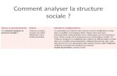 Comment analyser la structure sociale ?