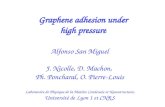 Graphene  adhesion under high pressure