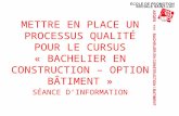 évaluation DE LA  Démarche  QUALITE OBJECTIFS DE LA SEANCE D’INFORMATION :