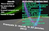 Français  2:  mardi , le 22  janvier , 2013