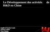 Le  Développement  des activités   de  R&D en Chine