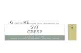 G roupe de  Ré flexion sur l’enseignement des   SVT GRESP
