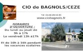 CIO de BAGNOLS/CEZE Tél :04.66.89.53.93