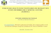 FORUM DES HAUTS FONCTIONNAIRES DU BUDGET DES ETATS MEMBRES DE L’AFRITAC CENTRE  (FoHBAC)