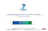 «  I nfoDays Régionaux sur le FP7 & H2020   » Tlemcen , 19 Mars  2013