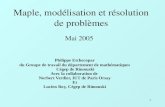 Maple, modélisation et résolution de problèmes