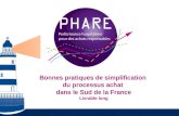 Bonnes pratiques de simplification  du processus achat  dans le Sud de la France Livrable long