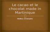 Le cacao et le chocolat made in Martinique