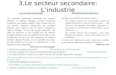 3.Le secteur secondaire: L’industrie