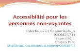 Accessibilité pour les personnes non-voyantes