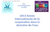 2013 Année internationale de la coopération dans le domaine de l’eau
