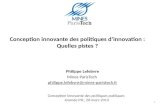Conception innovante des politiques d’innovation : Quelles pistes ?