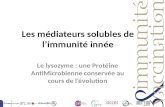 Les médiateurs solubles de l’immunité  innée