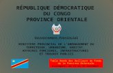 RÉPUBLIQUE DÉMOCRATIQUE  DU CONGO PROVINCE ORIENTALE