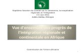 Vue d'ensemble des progrès de l'intégration régionale et continentale en Afrique