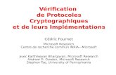 TechDays Vérification  de Protocoles Cryptographiques et de leurs Implémentations