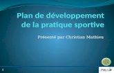 Plan de développement de la pratique sportive