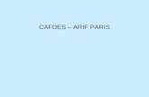 CAFDES – ARIF PARIS