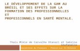 Le développement de la GAM au Brésil et ses effets sur la formation des professionnelles et professionnels en santé mentale.