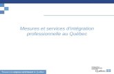 Mesures et services d’intégration professionnelle au Québec