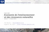 ENVI–F-409 Economie de l’environnement  et des ressources naturelles Séance 1 – 5 Février 2014