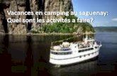 Vacances en camping au Saguenay: Quel sont les activités à faire?