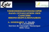 VIDEOMEDIASTINOSCOPIE DANS L’EVALUATION DES CANCERS BRONCHOPULMONAIRES