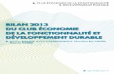 Bilan de l'activité du club économie de la fonctionnalité et développement durable 2013