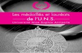 Les médaillés et lauréats de l'UNS 2013