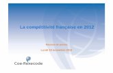 La compétitivité française en 2012