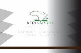 Rapport d'activités 2012- 2013 de l'Association AFRIKArchi