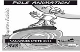 Programme Eté ARES Pôle Animation 2011