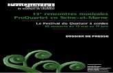 DOSSIER DE PRESSE - RENCONTRES MUSICALES PROQUARTET EN  SEINE-ET-MARNE 2012